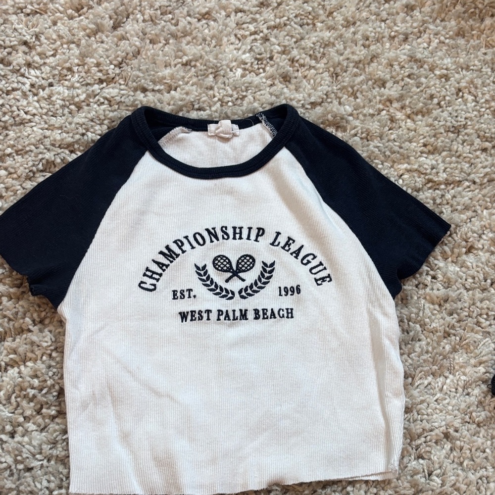 Garage Navy and white tee